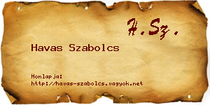 Havas Szabolcs névjegykártya